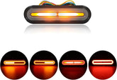 Alopee Universal Motorcycle Brake Light with Turn Signals 12V-80V Compact Dual Color Dirt Bike Light Waterproof for ATV Tail Light Scooter Bike Truck Trailer and Golf Cart